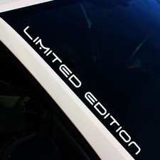 Windshield Sticker Limited Edition White Gloss Sticker Tuning Car Decal FS24