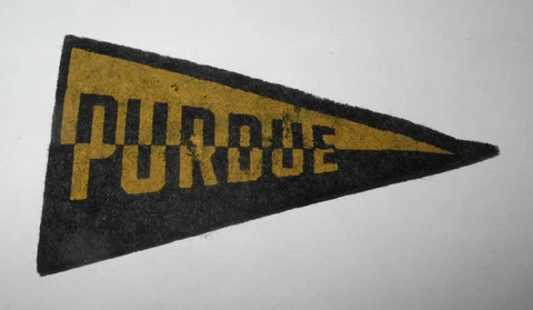 1936 BF3 NCAA Football Purdue University Boilermakers Pin Souvenir Mini Pennant Cover