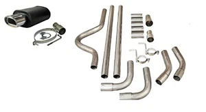 SISTEMA DE ESCAPE TRASERO GATO DEPORTIVO UNIVERSAL KIT DE TUBOS CAJA TRASERA COMPLETA PARA CITROEN FORD - Imagen 1 de 10