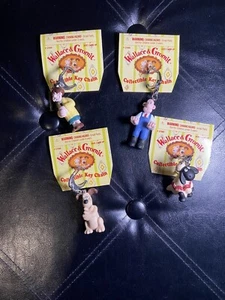 Vintage Wallace & Gromit Collectable Key Chains Lot Of 4 Aardman - Picture 1 of 5