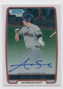 2012 BOWMAN CHROME ROOKIE RC AUTOGRAFO AUTO #BCP97 ANDREW SUSAC GIANTS *52698 - Foto 1 di 1