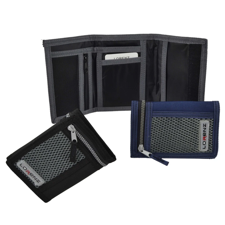 Sports Canvas Wallet Mens/Boys by Lorenz Teens Handy Zip in 3 Colours - Image 1 of 1