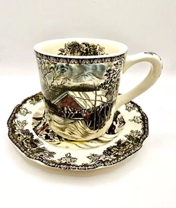 Vintage Johnson Brothers The Friendly Village Coffee Mug & Saucer England - Picture 1 of 8