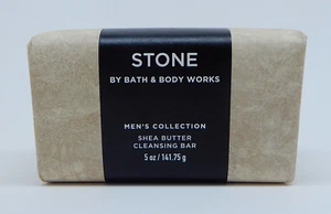 BATH & BODY WORKS PIEDRA COLECCIÓN HOMBRE BARRA DE JABÓN LIMPIEZA MANTECA DE KARITÉ 5 oz NUEVO - Imagen 1 de 3