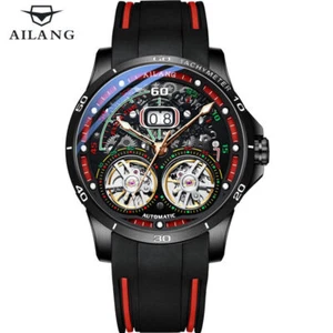 AILANG Herrenuhr Double Tourbillon Automatik Mechanisch Armbanduhren Neu - Bild 1 von 46