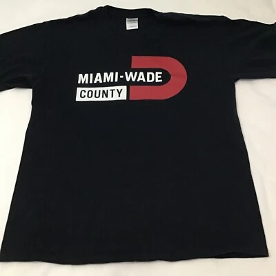Dwyane Wade #3 "Miami Wade County" SGA Black T Shirt / Size LARGE - Image 1 of 4