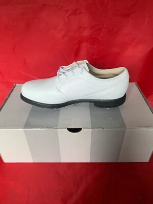 全新 NOS (1) 女式白色耐克 Verdana Blucher Saddle II 高尔夫鞋 8M 码 — 第 1/4 张图片