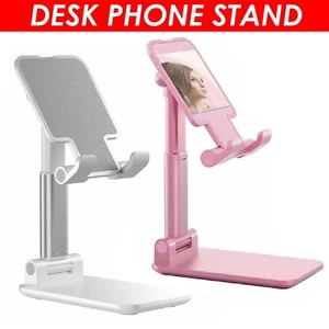 Foldable Angle Adjustable Universal Desk Stand For Mobile Phone Tablet Holder - Picture 1 of 16