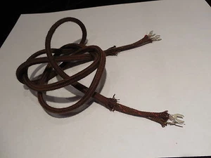 Brown Antique Telephone Replacement Receiver Cloth Cord Only  36" 2 Conductor - Picture 1 of 4