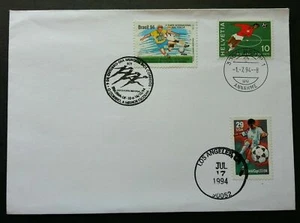 [SJ] Switzerland Brazil USA Joint Issue World Cup Football 1994 (Joint FDC) - Picture 1 of 5