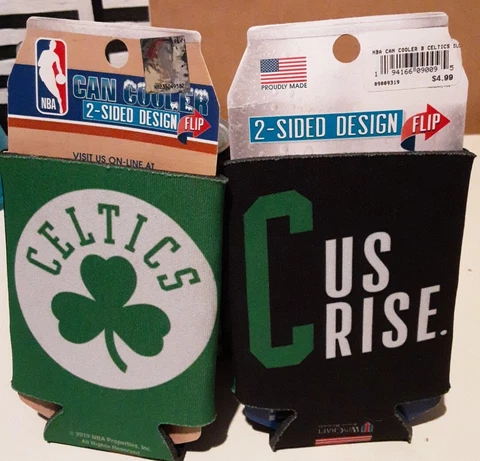 Boston Celtics 2 Sided Can Cooler Koozie Cover