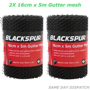 2x Gutter Mesh 5m x16cm Prevent Clogging Leaves Debris Drainpipes Rustproof - Picture 1 of 6