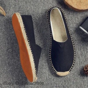 Mocasines de lona para hombre Tenis sin cordones Moda Transpirables Informales Zapatos Talla: 6-13 - Imagen 1 de 40