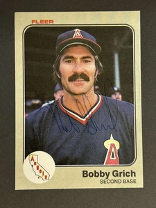 Bobby Grich Autograph Signed 1983 Fleer California Angels - Picture 1 of 1