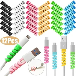 Cables Protector Silicone Charge Cable Spiral Winder Wire for Phone USB Charger - Picture 1 of 30