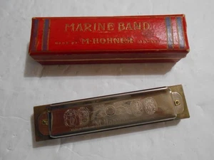 Vintage Marine Band M.Hohner 1896 20 Key C Harmonica Hand Made In Germany - Picture 1 of 12