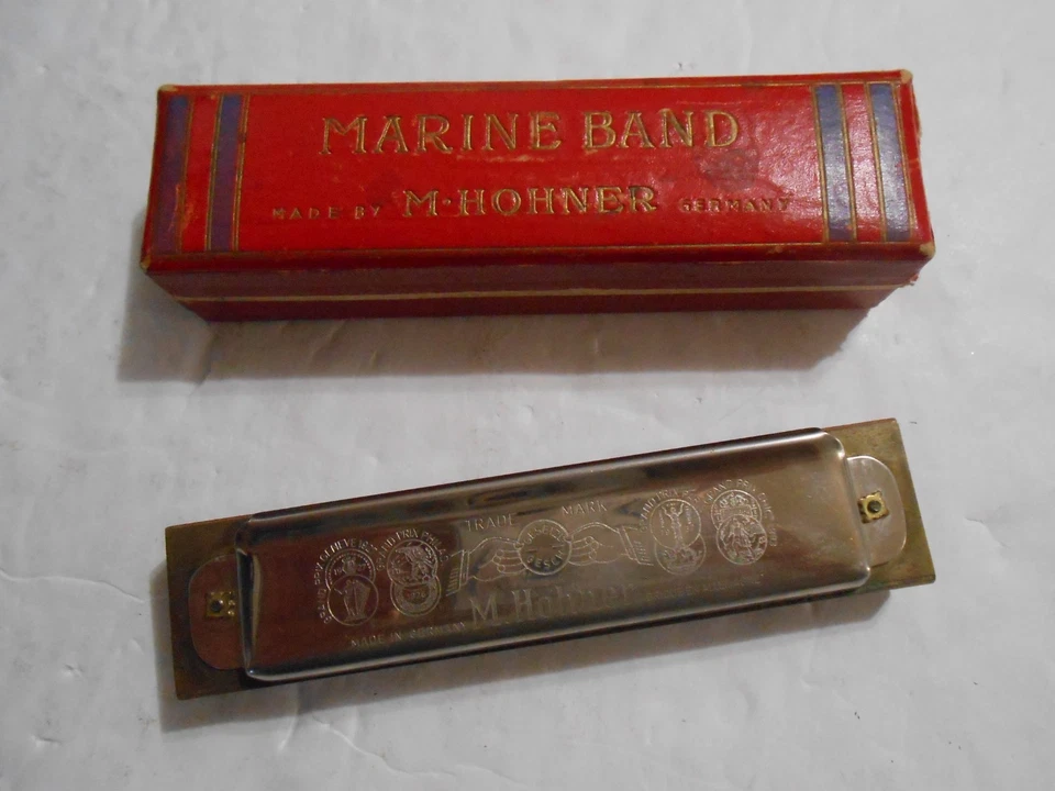 Vintage Marine Band M.Hohner 1896 20 Key C Harmonica Hand Made In Germany - Image 1 of 4