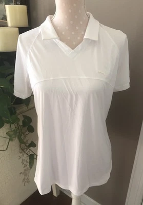 Polo Puma Golf Tenis Blanco Sólido Rendimiento Célula Seca Para Mujer’s Grande Foto 1 de 4