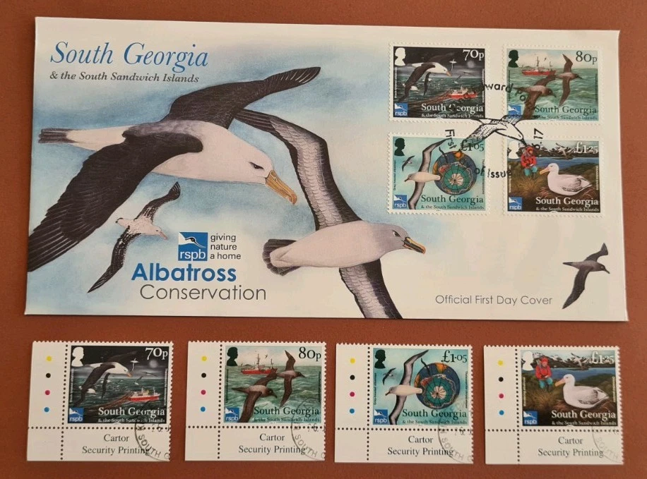 South Georgia & South Sandwich Is, 2017 FDC Albatross, +Free Used Set - Image 1 of 1