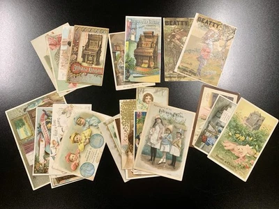 33 Antique Victorian Piano Organ Trade Cards Beaty Beethoven Kidd's Cough Syrup - Image 1 of 4