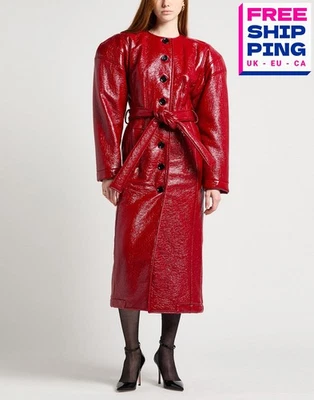 RRP €3950 DOLCE & GABBANA Coated Long Coat IT38 US2 XS Padded Wool Blend Belted - Image 1 of 4