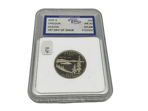 Oregon 2005 S  State Quarter  IGS Graded, 1st Day Issue PR-70 Perfect Rating - Picture 1 of 13