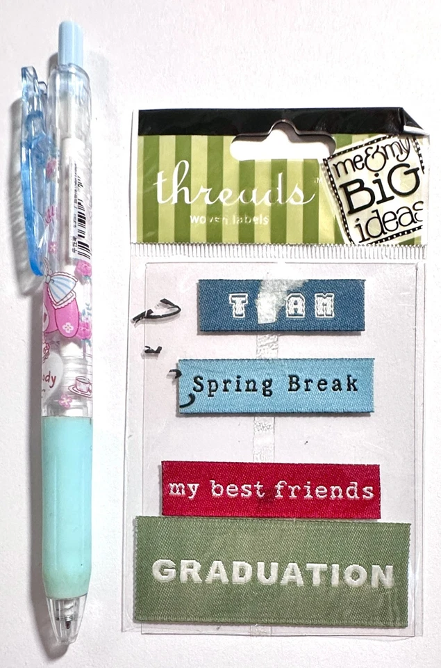 Threads Fabric Labels Spring Break Graduation Stickers Scrapbooking Card Making - Image 1 of 1