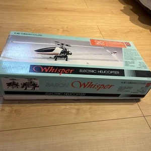 Vintage Cult Industry Electric RC Helicopter Baron Whisper Plastic Models w/Box - Picture 1 of 5