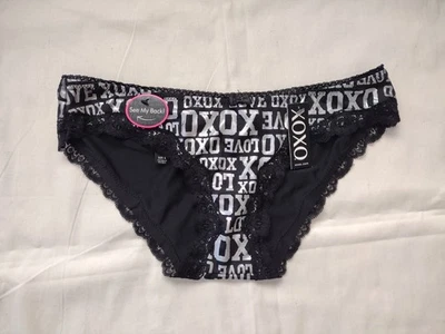 Новый с Ярлыками XOXO Peek A Boo назад хипстер фольга черный трусики Y2K большой - Изображение 1 из 4