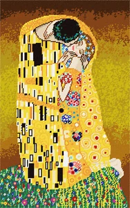 Kit de punta de aguja hágalo usted mismo "El beso (G. Klimt)" 19,7"x31,5" / 50x80 cm - Imagen 1 de 1