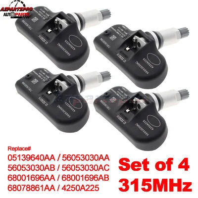 Sensores de presión de neumáticos TPMS para Dodge Magnum Jeep Grand Cherokee 2005-2007 4 piezas Foto 1 de 4