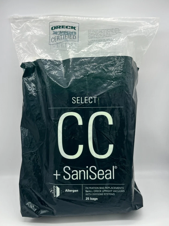 Oreck AK1CC25A CC SaniSeal Allergen Filtration Vacuum Cleaner Bags 24 Genuine - Image 1 of 4