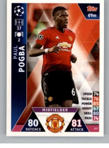 2018-19 Topps UEFA Champions League Match Attax #173 Paul Pogba Manchester Utd - Picture 1 of 1