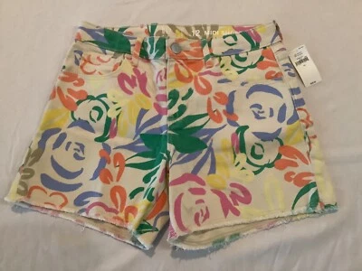 Gap Kids Girls Midi Shorts Multi Color Size 12 Denim Or Canvas $39.95 NWT Box T - Image 1 of 4