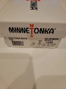 NEW W/ BOX Minnetonka Moccasin Infant/Toddler Size 1 Fringe Pink #1180 - Picture 1 of 5