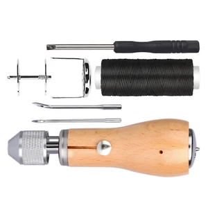 New Sewing Awl Tools Kit Leather Sail & Canvas Repair DIY Handmade Accessories L - Picture 1 of 9
