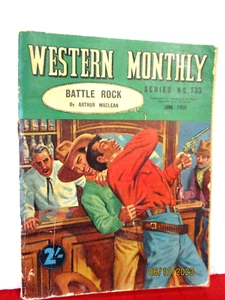 WESTERN MONTHLY June 1959 ARTHUR MACLEAN Battle Rock COWBOY WESTERN sc - Picture 1 of 6