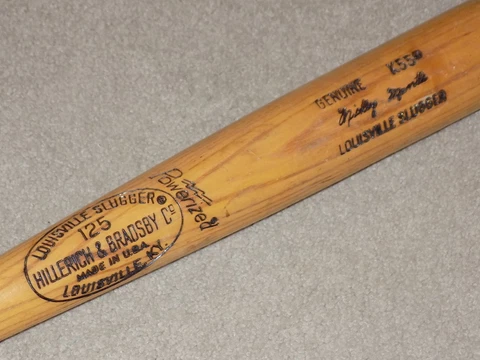 Mickey Mantle H&B Game Used Bat NY Yankees Bobby Murcer Cover