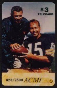 $3. Tarjeta telefónica Vince Lombardi And Bart Starr On One Card (Green Bay Packers) - Imagen 1 de 1