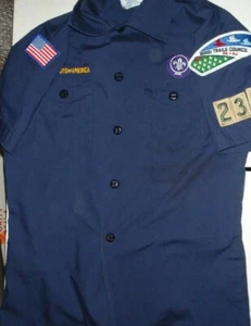 Troop # 232 Official Boy Scout of America Shirt Youth size Medium With Patches  - Picture 1 of 5
