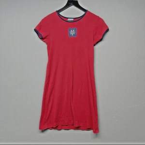 Tommy Hilfiger Girl's Crewneck Tee Shirt Dress Red Tommy Jeans Floral S/P/CH - Picture 1 of 8