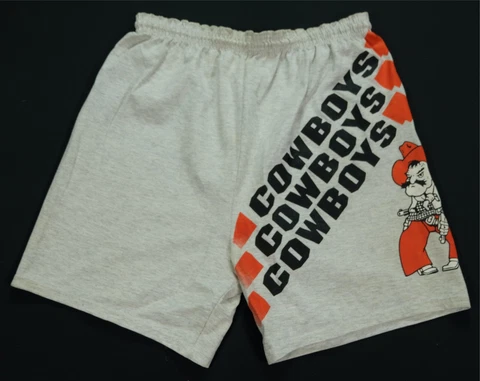 Rare Vintage DODGER Oklahoma State Cowboys Sweatshorts Shorts 80s 90s OSU Gray L Cover