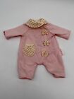 Vintage Pink Corolle Doll Clothes Sleeper Outfit Baby Clothing Heart Polka Dots