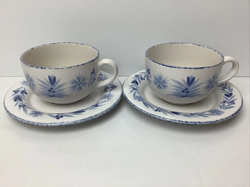 Marks & Spencer M&S Provence 2 x Cups & Saucers Superb Condition - Image 1 of 4