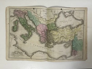 Ancient Atlas (Universal Geography) 1832 Hand Painted Maps; Woodbridge Willard - Picture 1 of 15