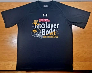 Iowa Hawkeyes T-Shirt Mens XL Black White Adult Football Taxslayer Bowl 2015 Tee - Picture 1 of 6