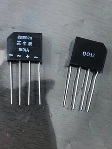 Bridge Rectifier Diode   1.9A 200V, 4-Pin   2KBB20R made by IR  2 PIECES  Z1019 - Picture 1 of 1