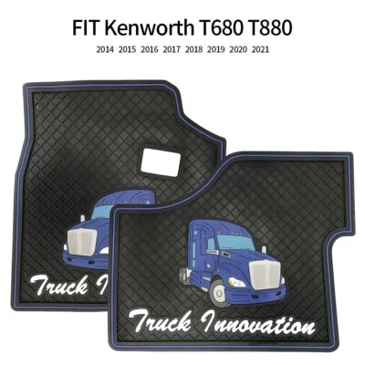 FV Fits Kenworth T680 T880 W990 Peterbilt 579 567 Blue Floor Mats anti-slip - Изображение 1 из 4