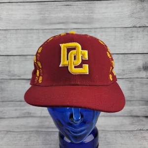 DC Logo Baseball Hat 59fifty New Era Gold/Burgundy MLB Size 7 5/8 (60.6cm) - Picture 1 of 5