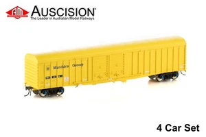 Auscision (WLV-11) WBAX Louvered Van Curve Roof Yellow Manildra Logo- 4 Car Pack - Picture 1 of 1